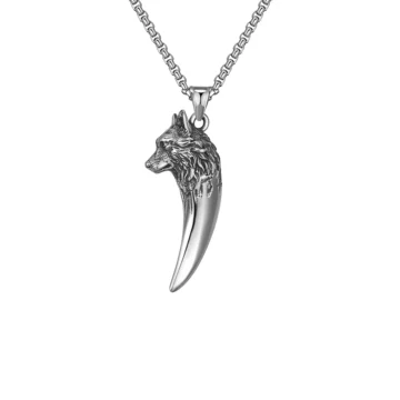 Wolf Warrior Necklace: Norse Resilience Forged in Steel
